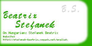 beatrix stefanek business card